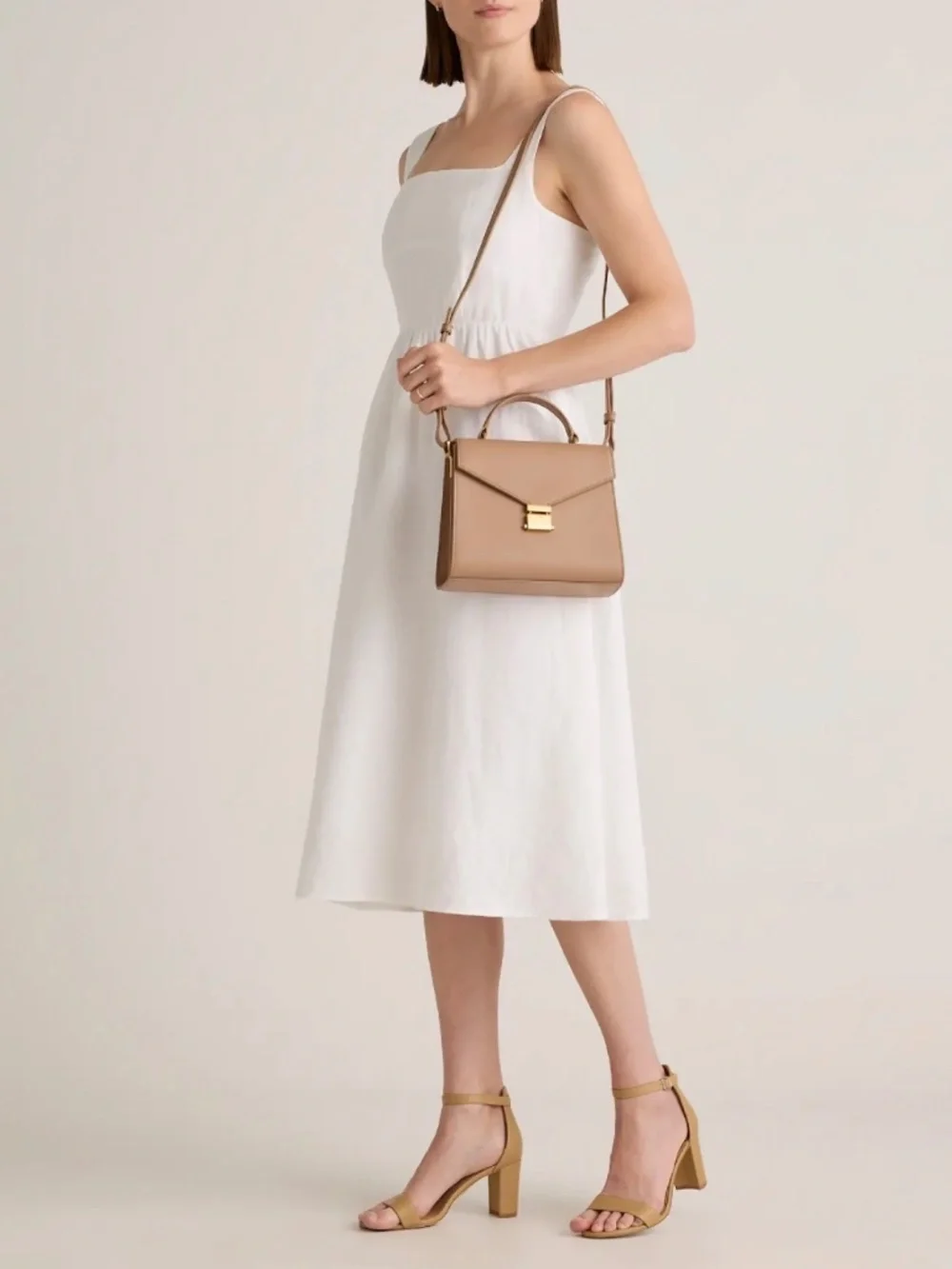Quince Leather Top Handle Crossbody NWOT